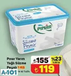 PINAR YARIM YAĞLI SÜZME PEYNİR 1 KG PINAR YARIM YAĞLI SÜZME PEYNİR 1 KG
